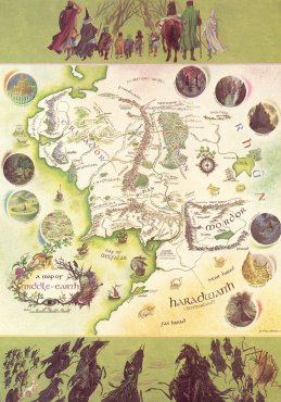 Карта Средиземья, Шир, Хоббитон, Толкин